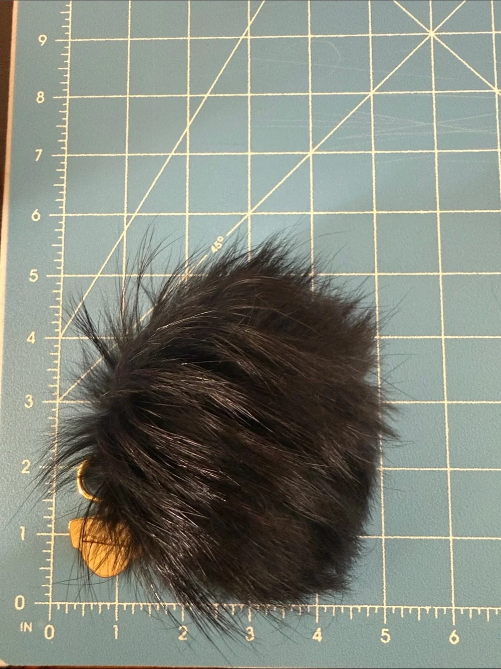 Michael Kors Black Fur Pom-Pom Bag Charm with Dog Charm